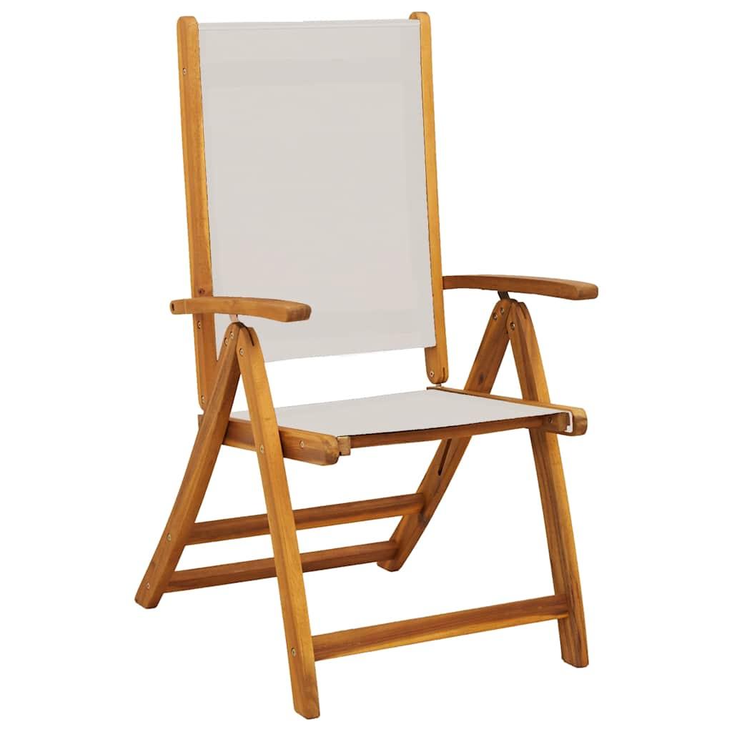 Juego comedor de jardín 5 pzas madera maciza acacia y textileno