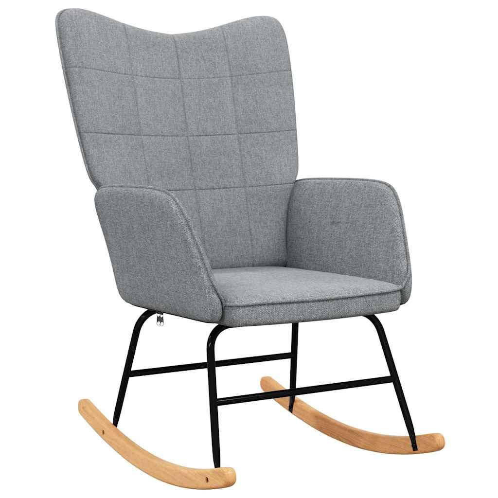 Silla mecedora con reposapiés tela