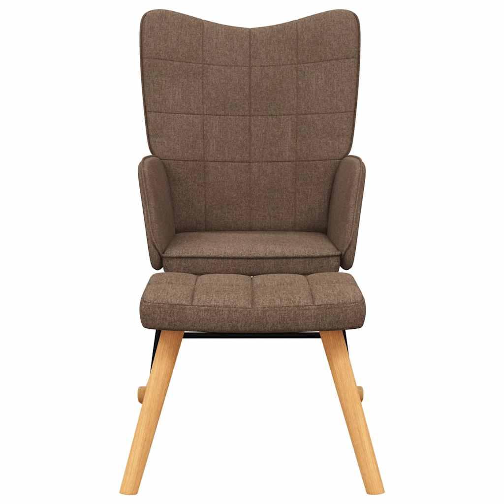 Silla mecedora con reposapiés tela