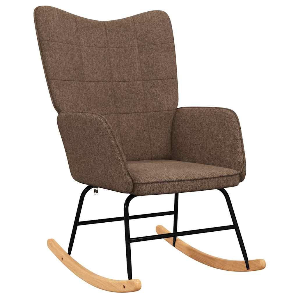Silla mecedora con reposapiés tela
