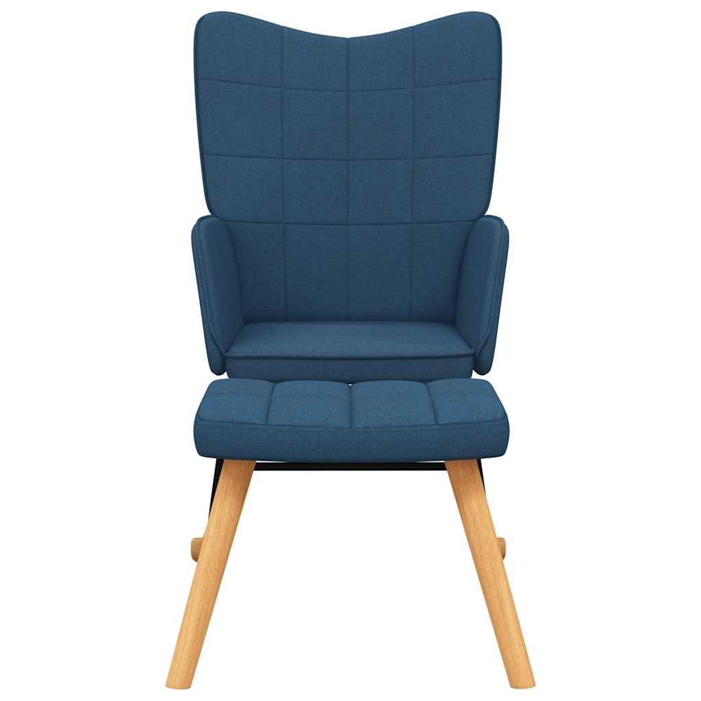 Silla mecedora con reposapiés tela