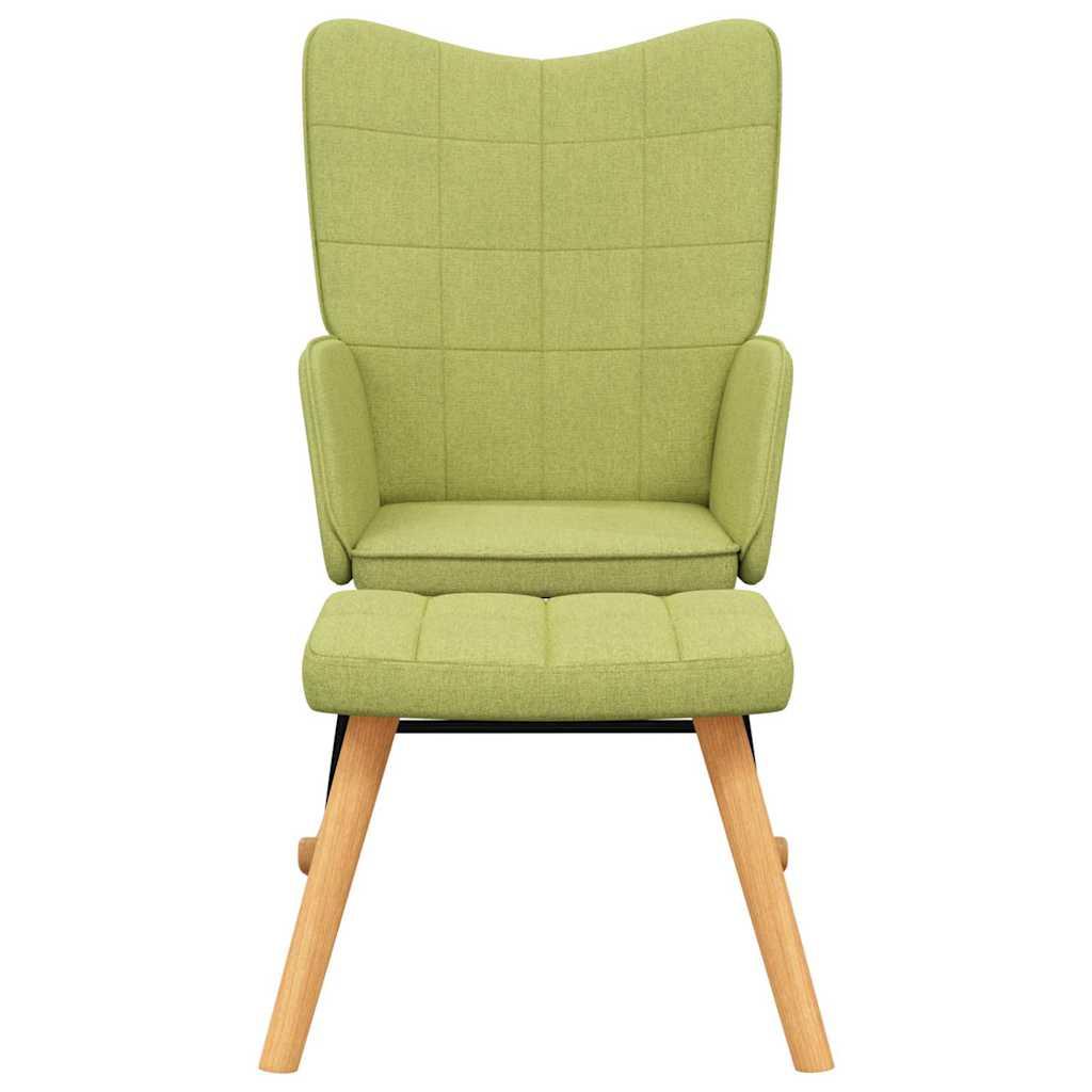 Silla mecedora con reposapiés tela