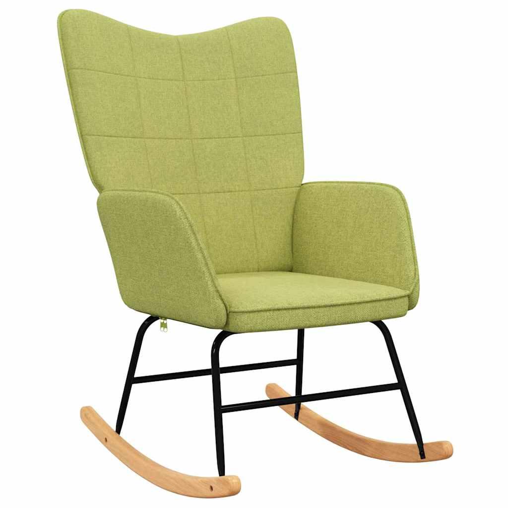 Silla mecedora con reposapiés tela