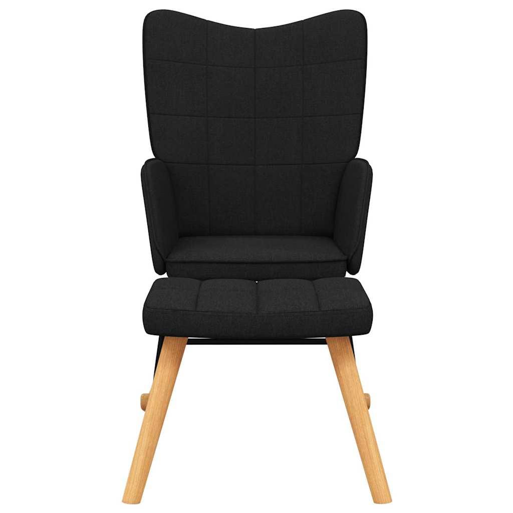Silla mecedora con reposapiés tela