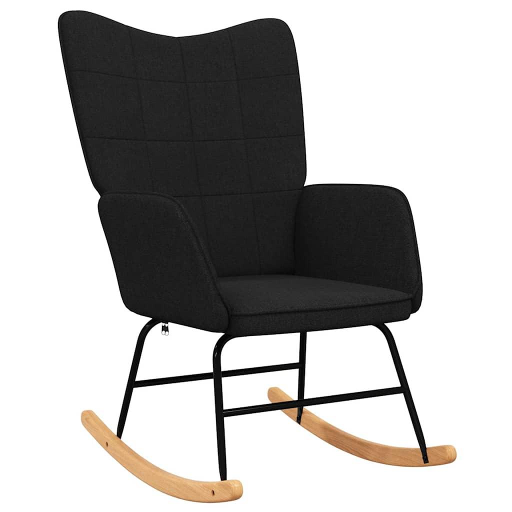 Silla mecedora con reposapiés tela