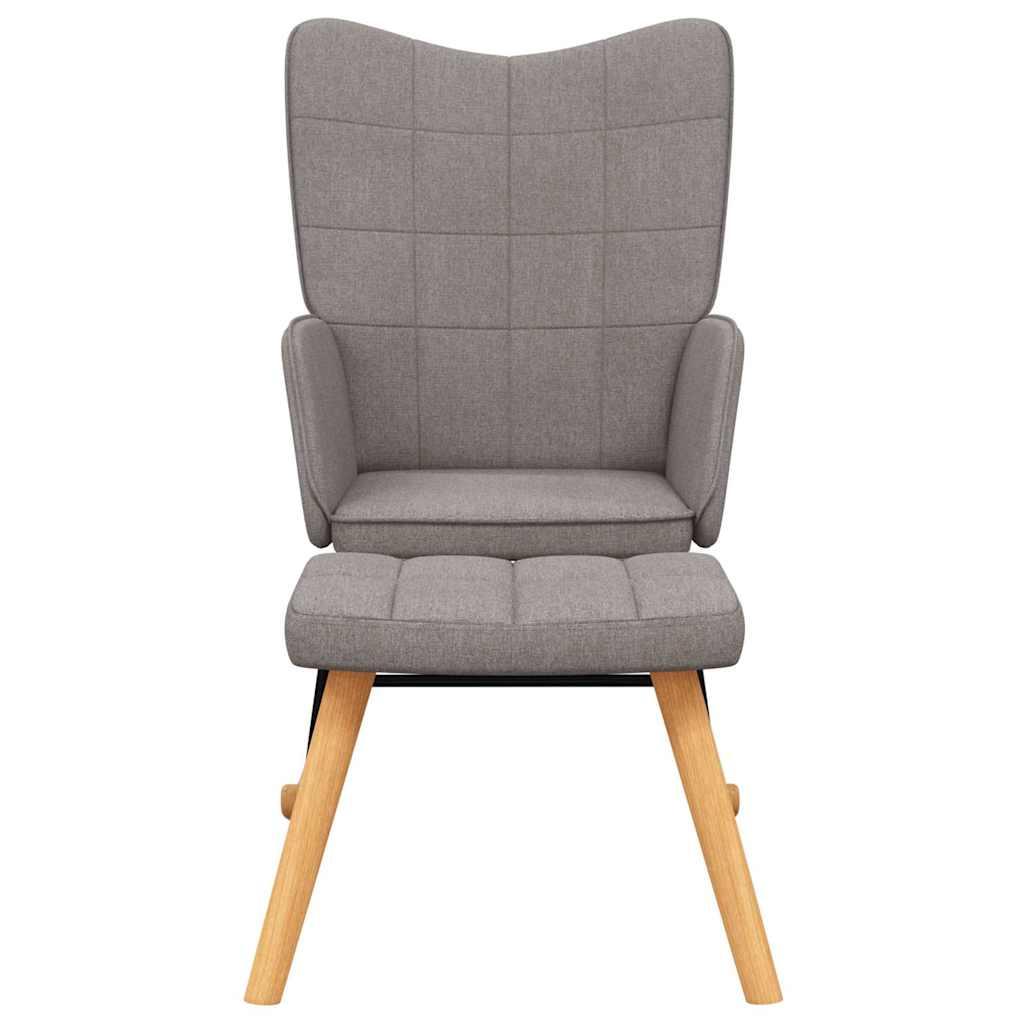 Silla mecedora con reposapiés tela