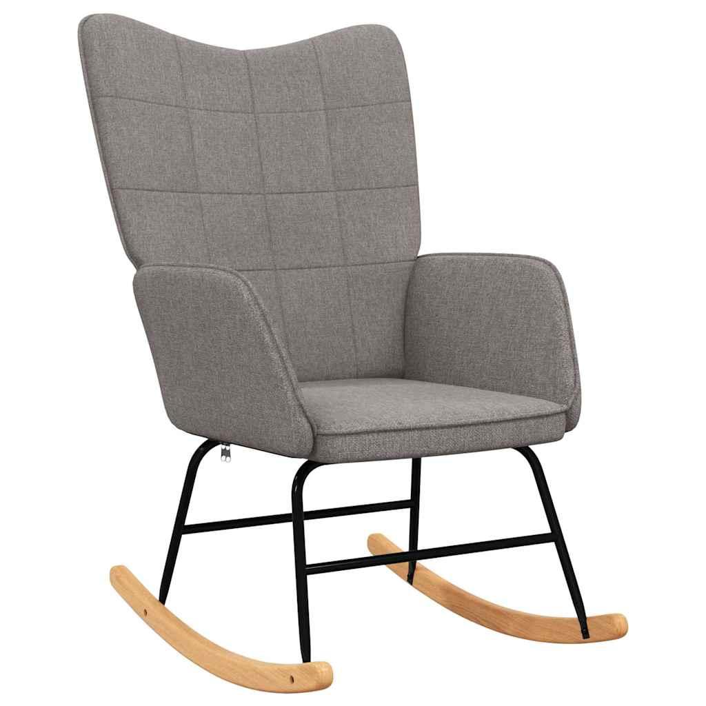 Silla mecedora con reposapiés tela