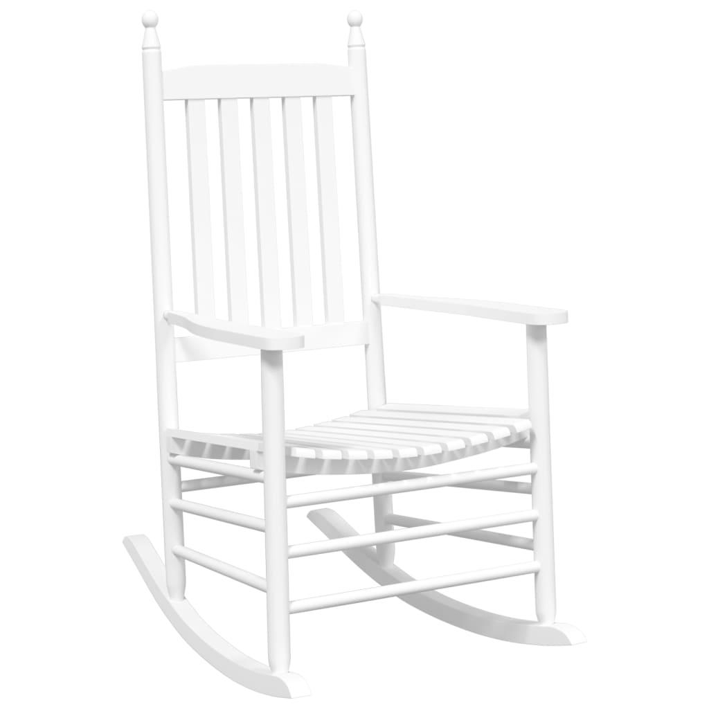 Silla mecedora con mesa plegable madera maciza de álamo
