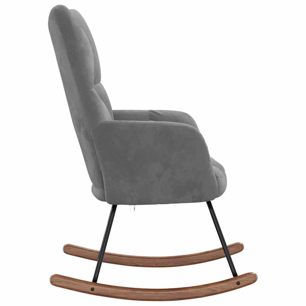 Silla mecedora de terciopelo