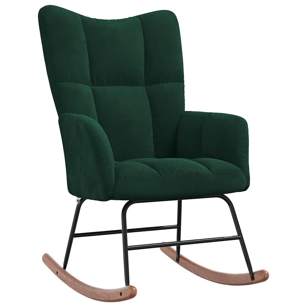 Silla mecedora de terciopelo