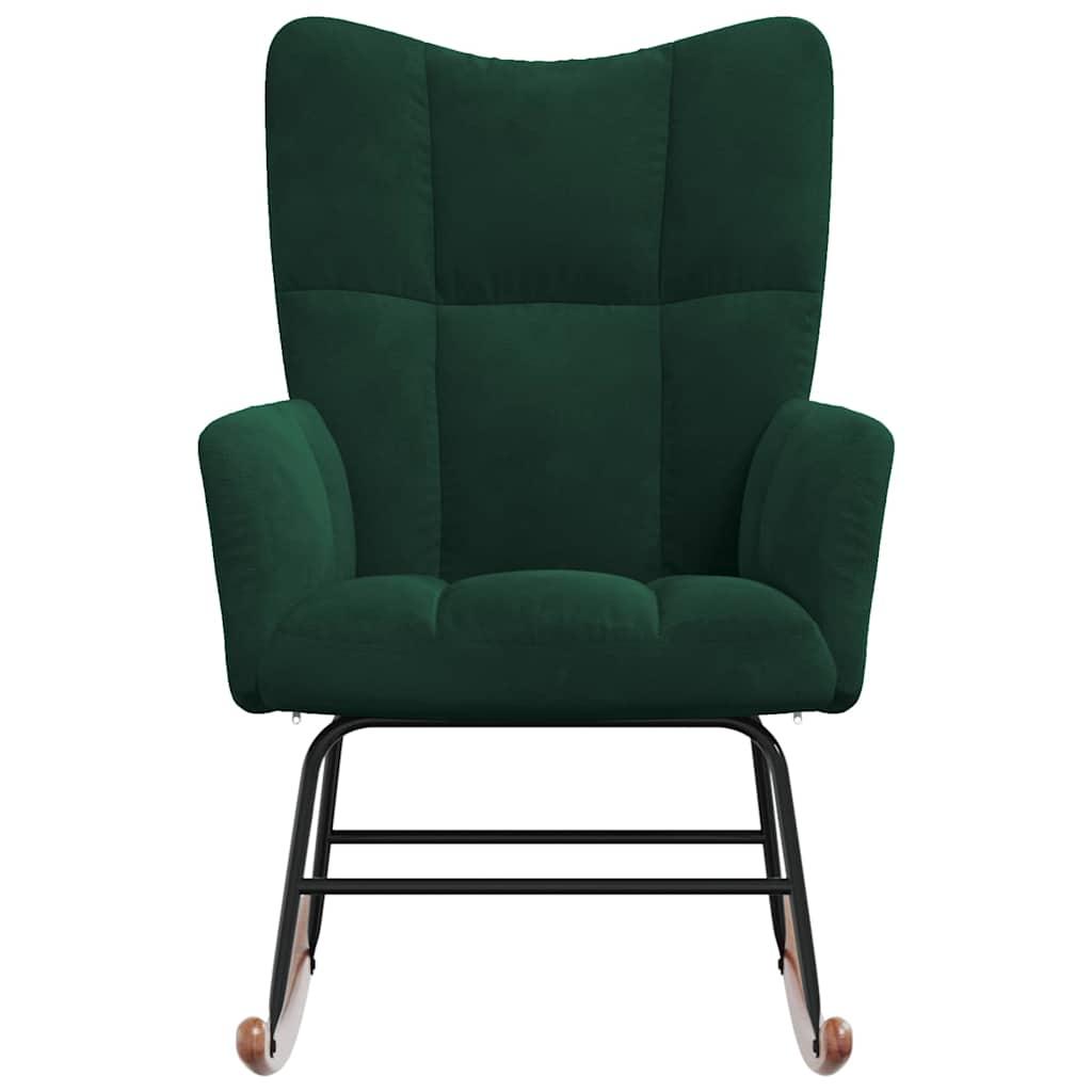 Silla mecedora de terciopelo
