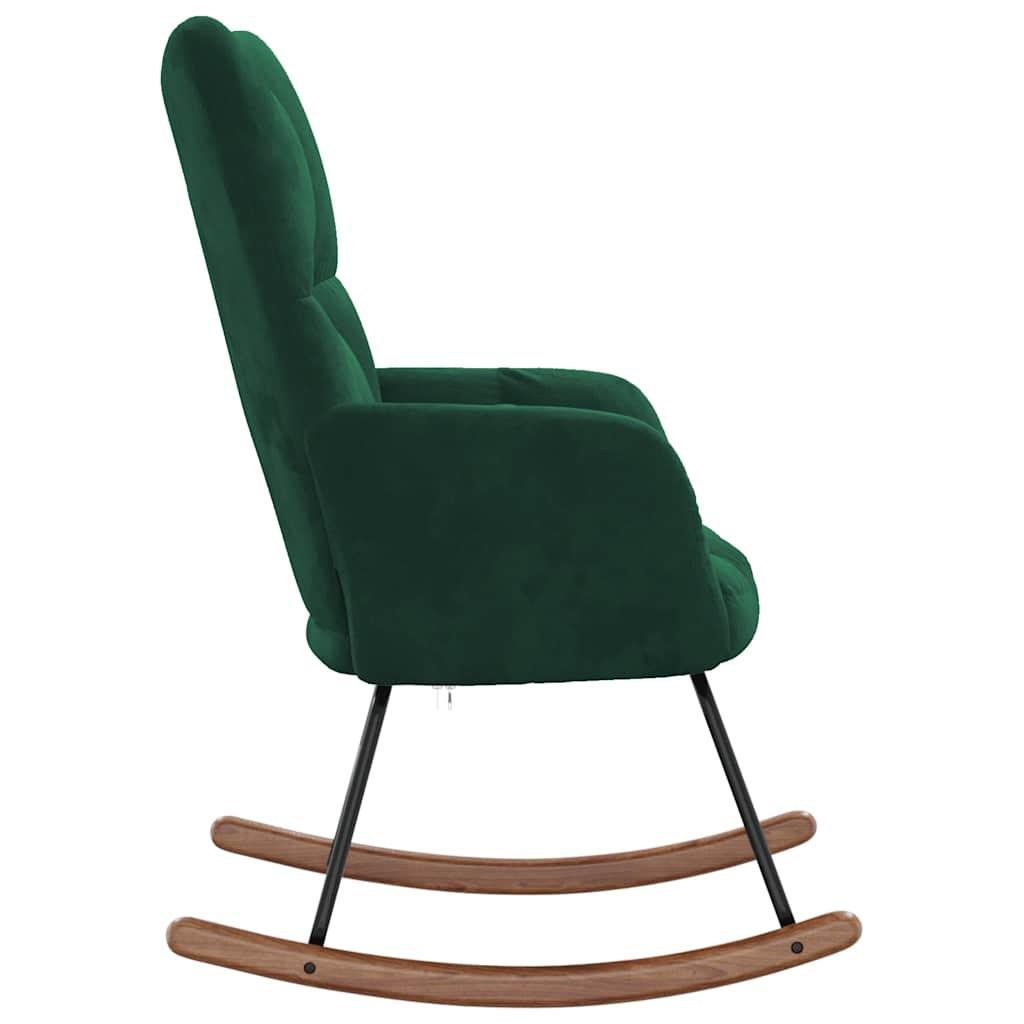 Silla mecedora de terciopelo