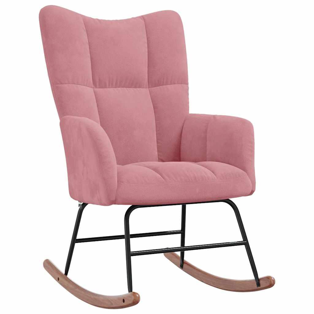 Silla mecedora de terciopelo
