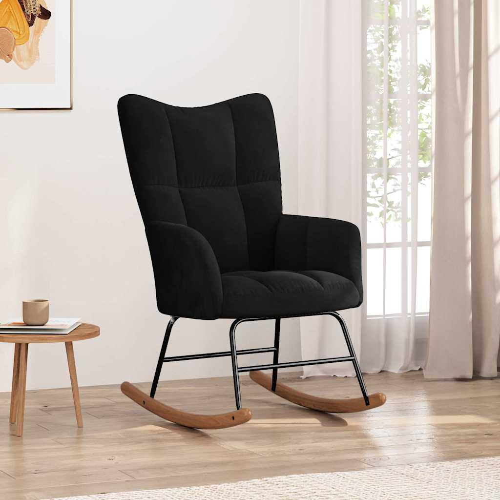 Silla mecedora de terciopelo
