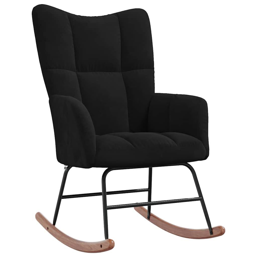 Silla mecedora de terciopelo