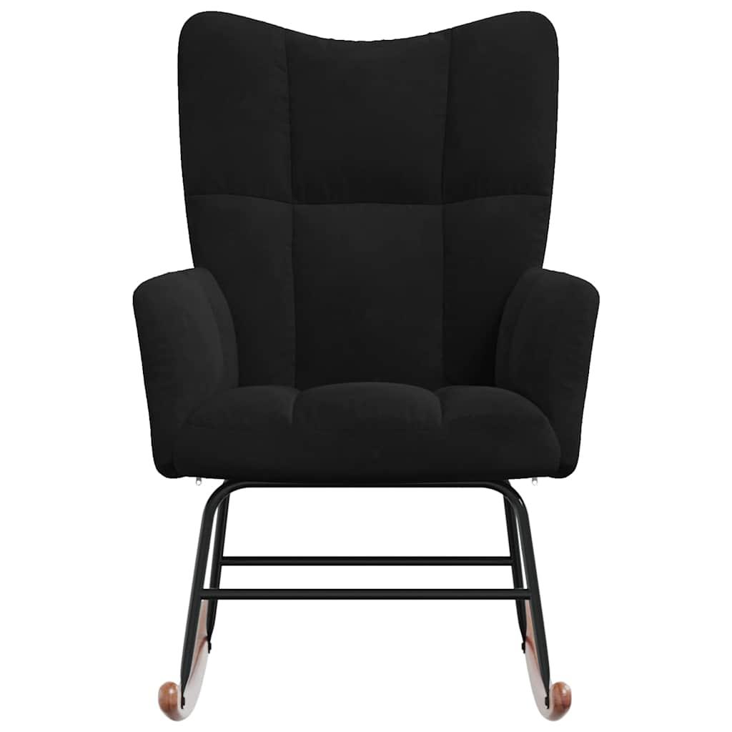 Silla mecedora de terciopelo