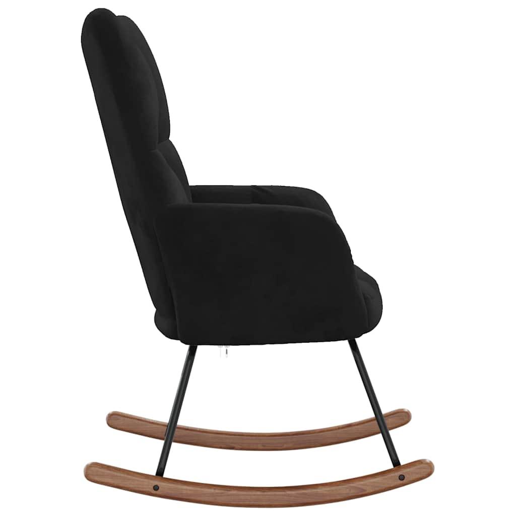 Silla mecedora de terciopelo