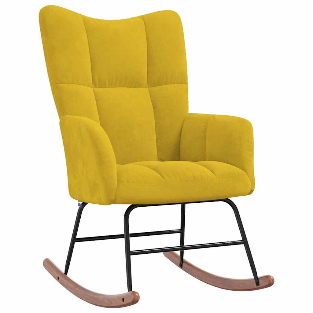 Silla mecedora de terciopelo