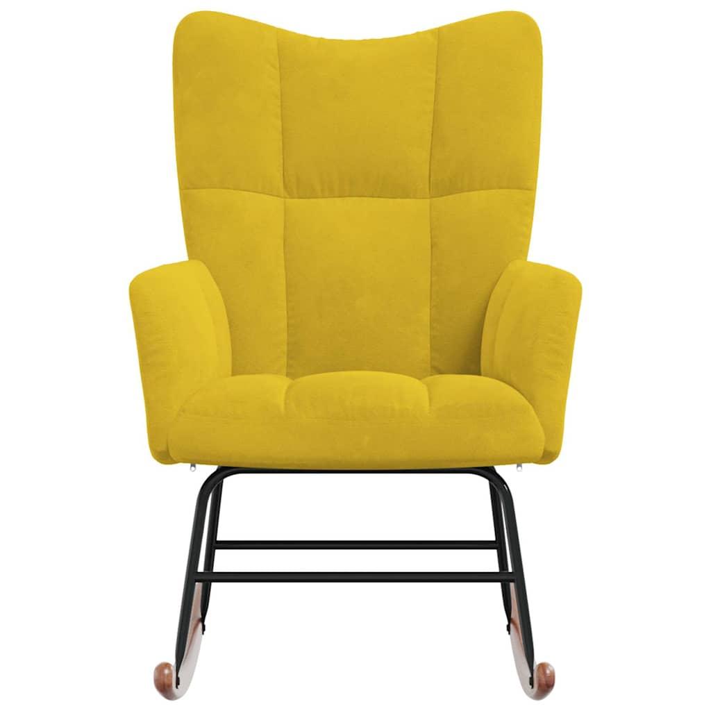 Silla mecedora de terciopelo