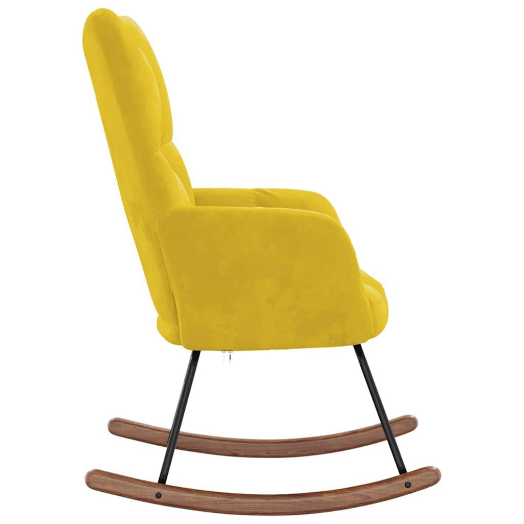 Silla mecedora de terciopelo
