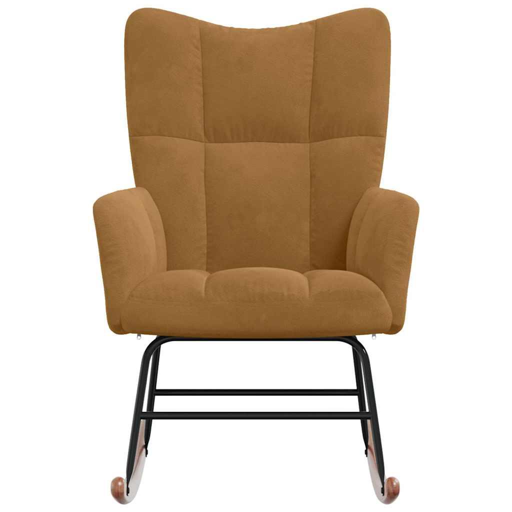 Silla mecedora de terciopelo