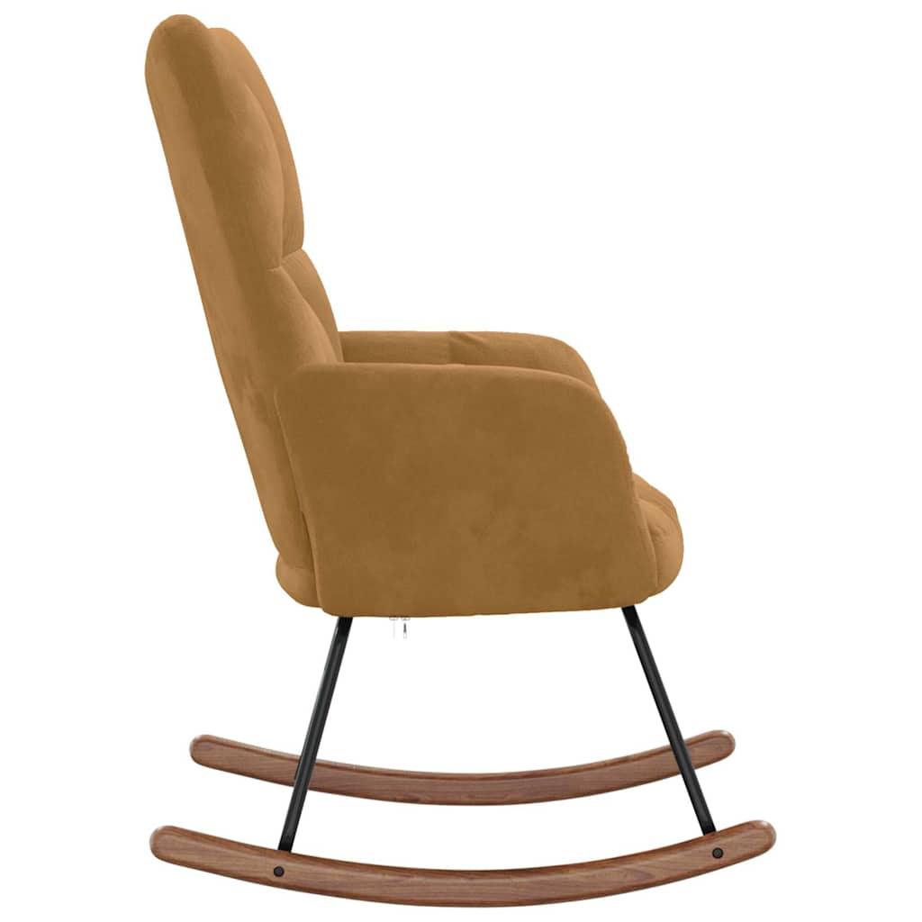 Silla mecedora de terciopelo