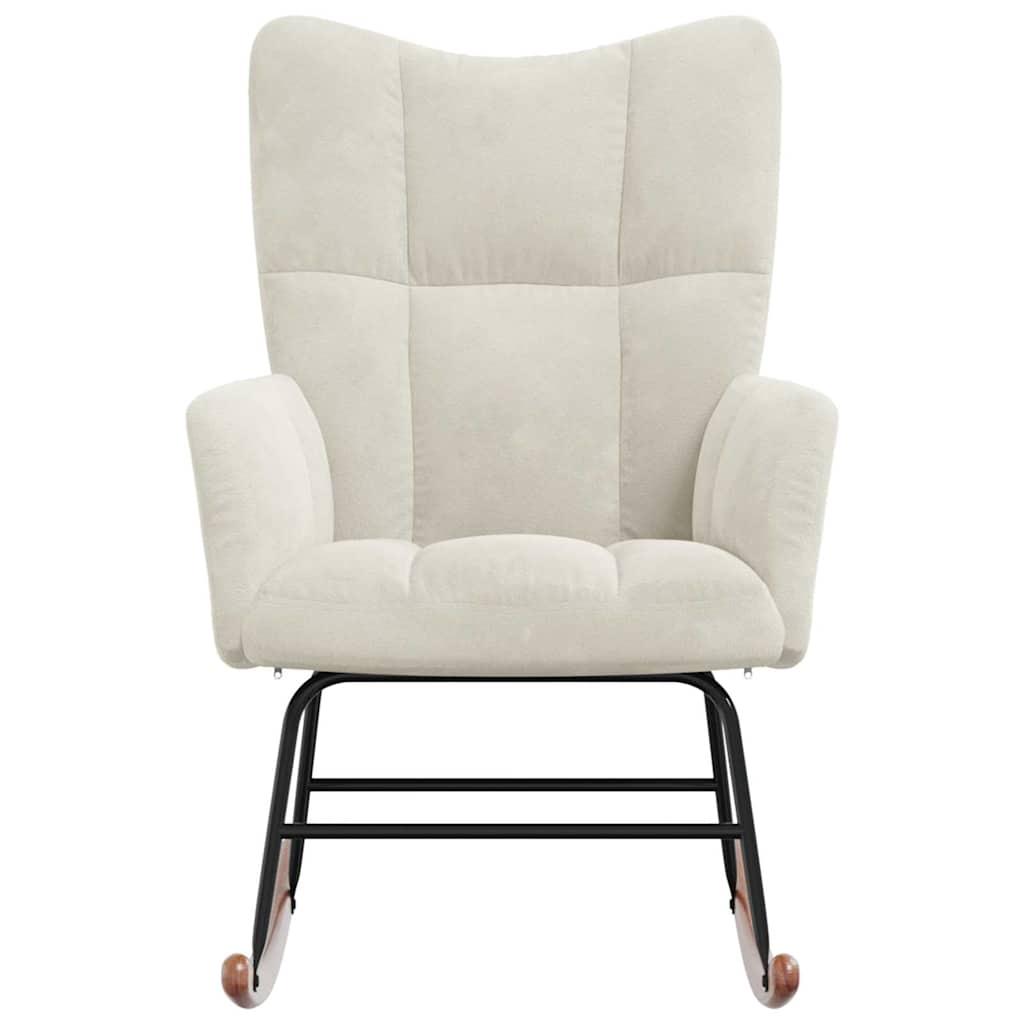 Silla mecedora de terciopelo