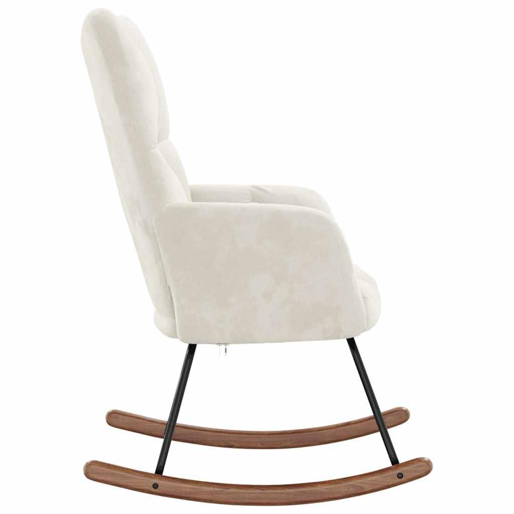 Silla mecedora de terciopelo