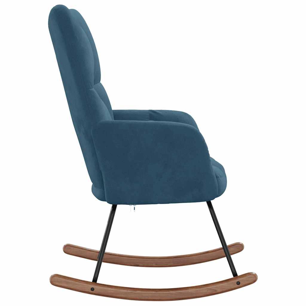 Silla mecedora de terciopelo
