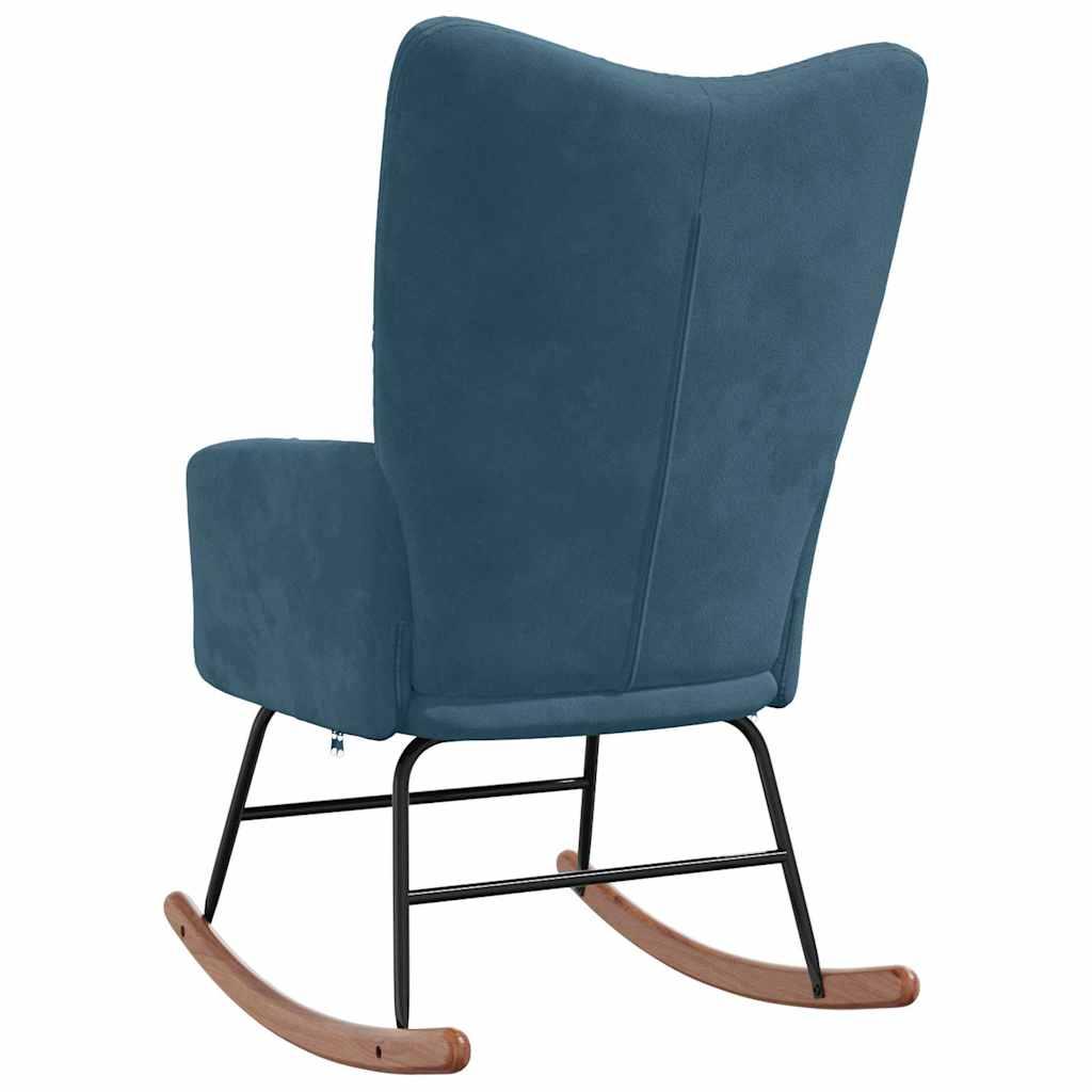 Silla mecedora de terciopelo