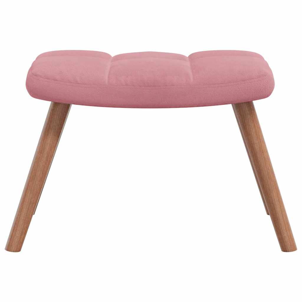 Silla mecedora con reposapiés terciopelo verde oscuro