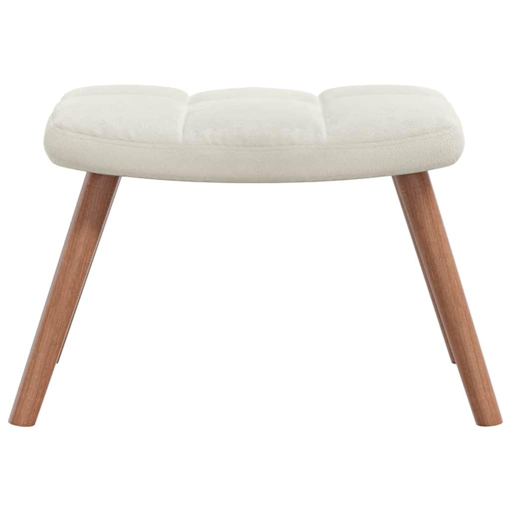 Silla mecedora con reposapiés terciopelo verde oscuro