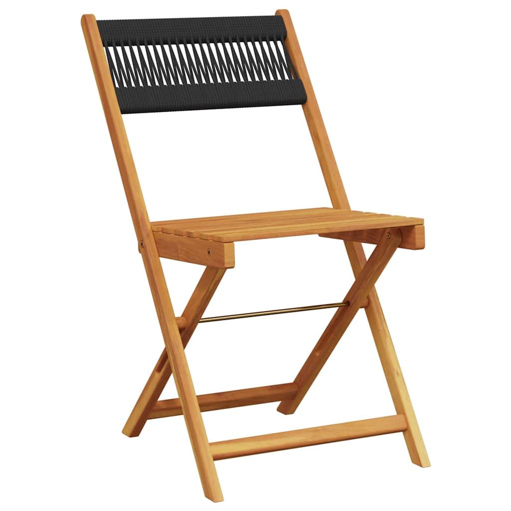 Juego de bistro de 3 piezas polipropileno y madera maciza