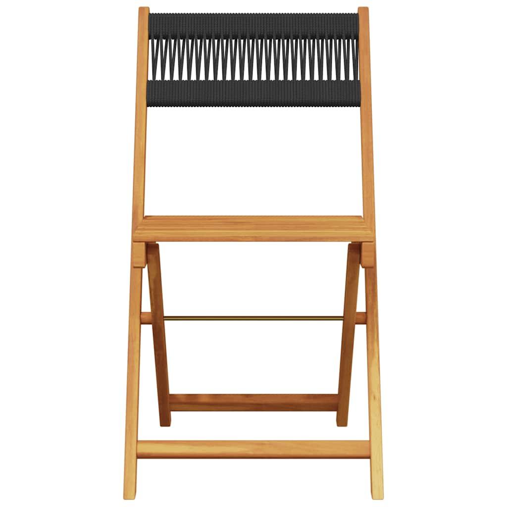 Juego de bistro de 3 piezas polipropileno y madera maciza