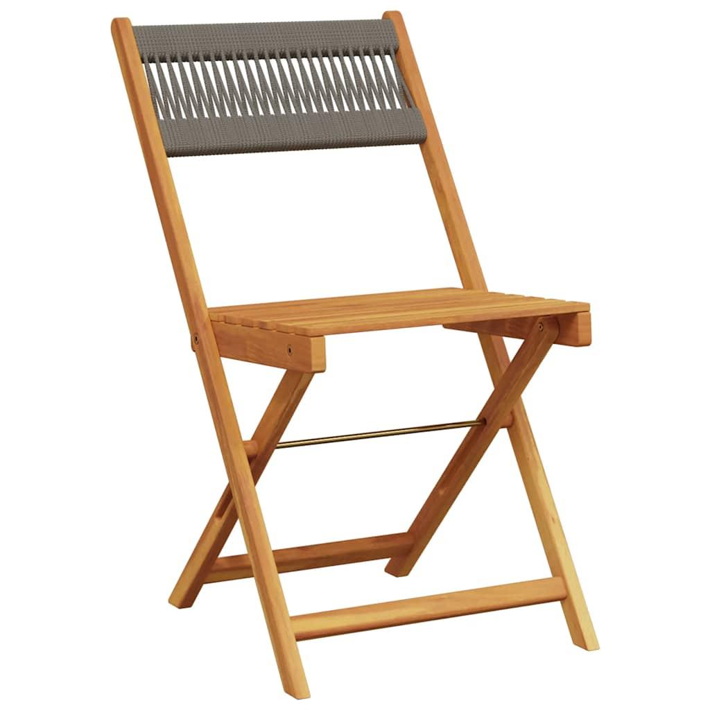Juego de bistro de 3 piezas polipropileno y madera maciza