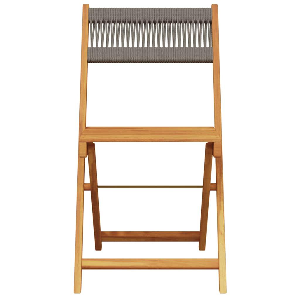 Juego de bistro de 3 piezas polipropileno y madera maciza