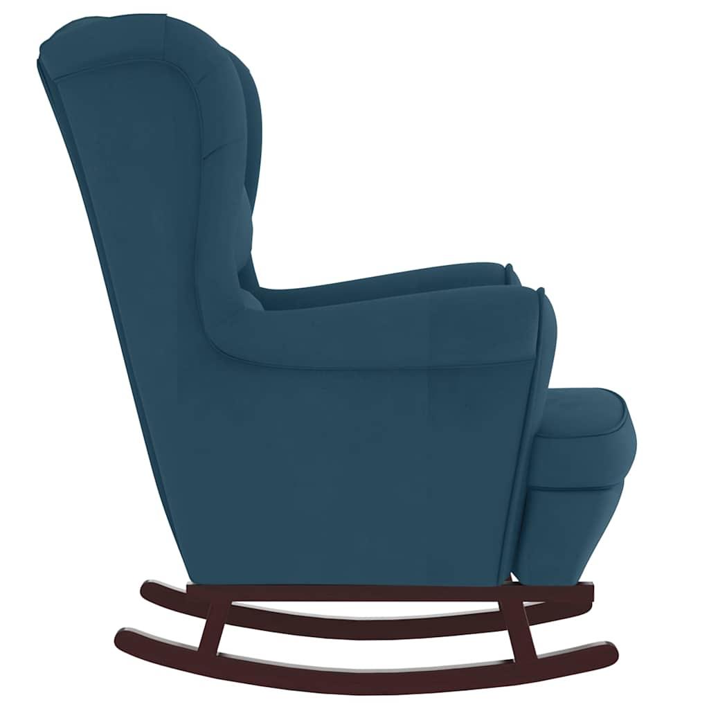 Mecedora con respaldo alto de terciopelo