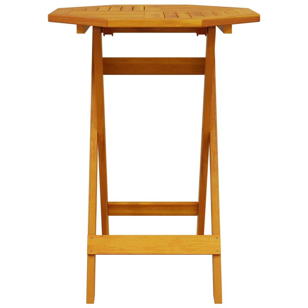 Muebles cafetería plegables 3 pzas madera maciza acacia