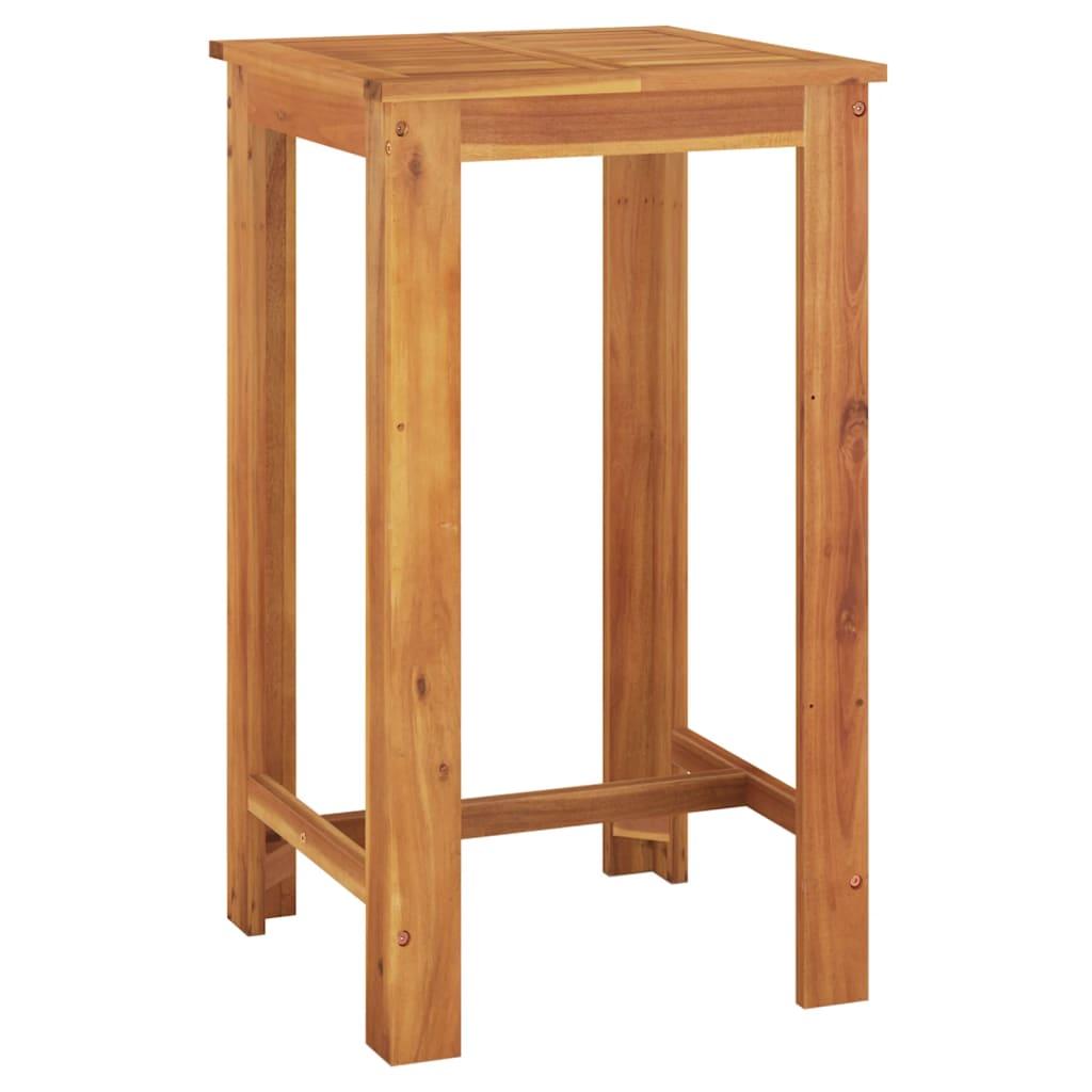 Mesa y taburetes de jardín 3 pzas madera acacia ratán PE marrón