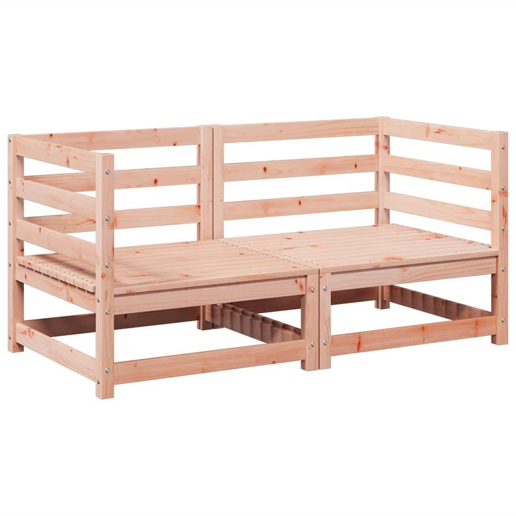 Juego de sofás de jardín 2 pzas madera maciza de abeto Douglas