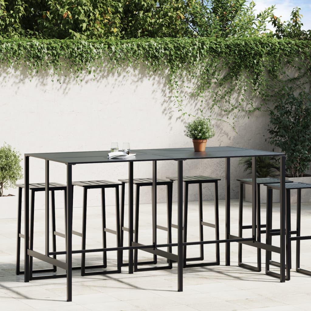 Mesa alta de bar acero recubrimiento polvo negro 100x100x110 cm