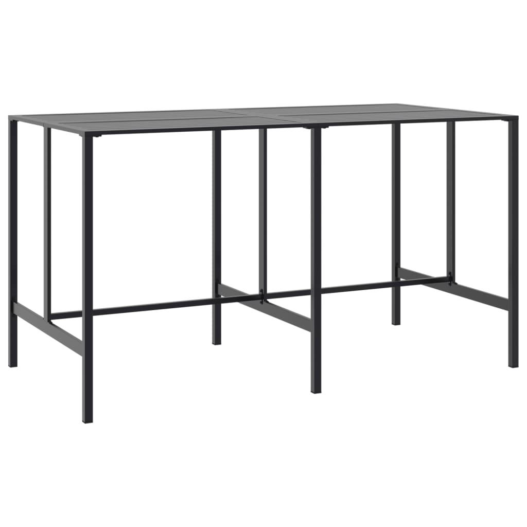Mesa alta de bar acero recubrimiento polvo negro 100x100x110 cm