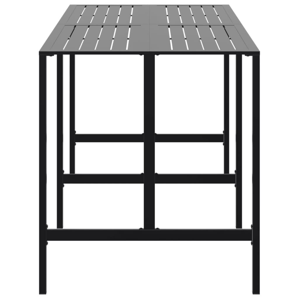 Mesa alta de bar acero recubrimiento polvo negro 100x100x110 cm