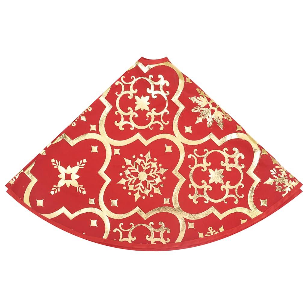 Falda de árbol de Navidad de lujo con calcetín roja