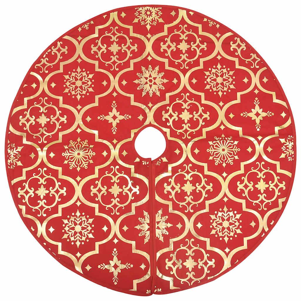 Falda de árbol de Navidad de lujo con calcetín roja