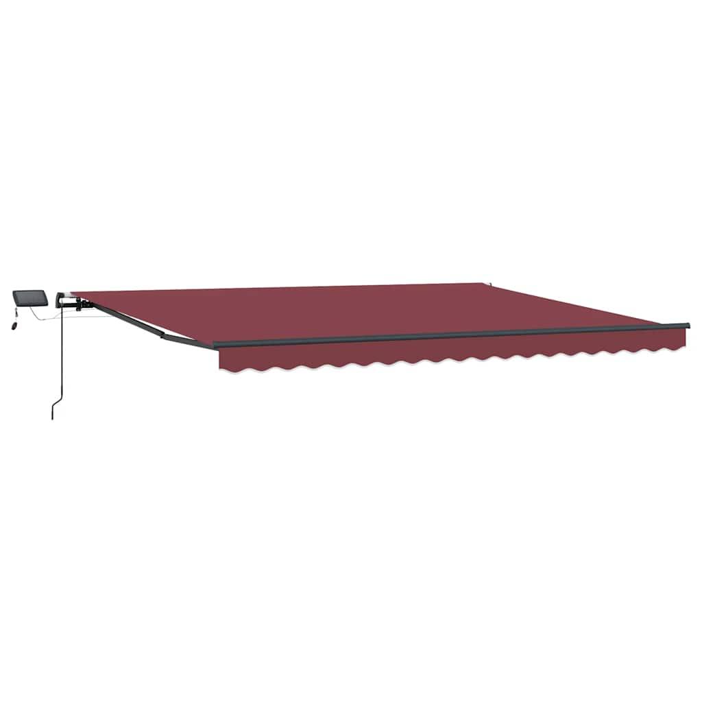Toldo retráctil manual con luces LED