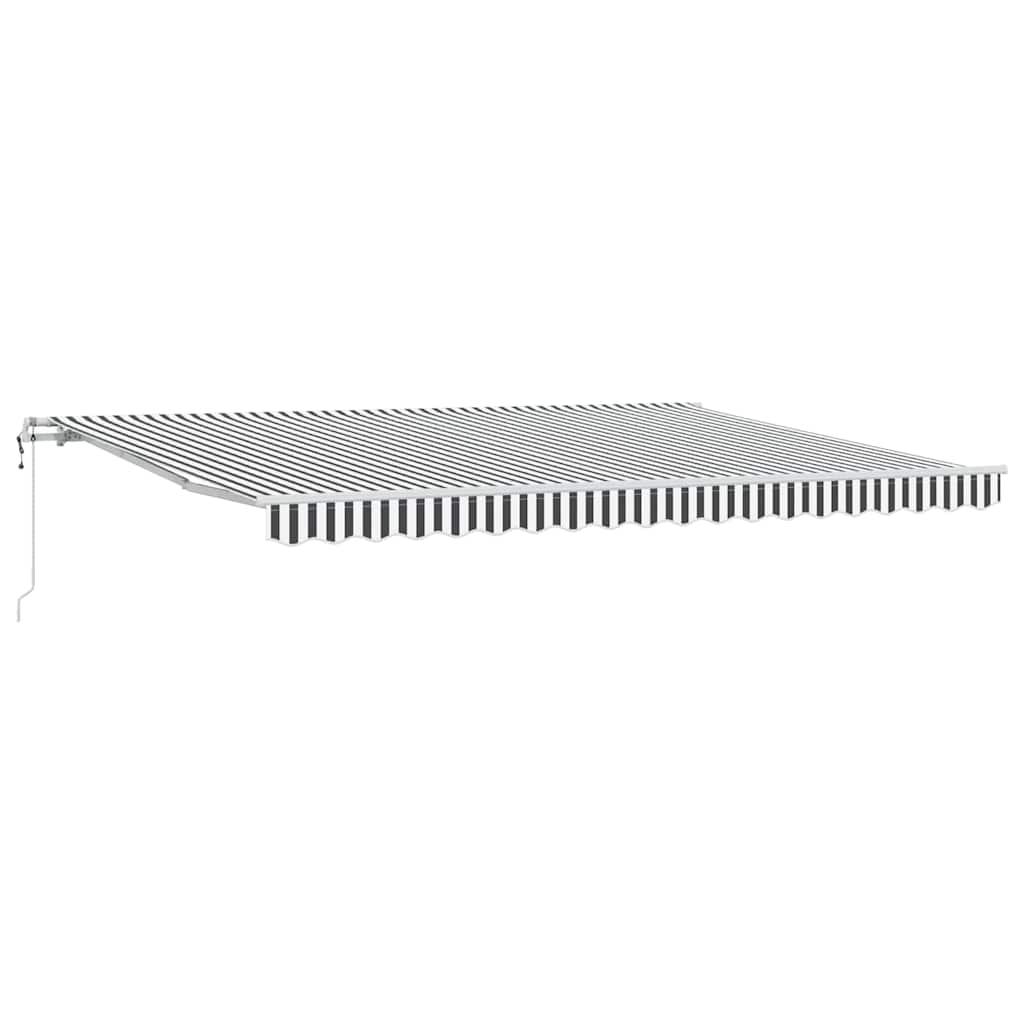 Toldo retráctil automático gris antracita y blanco 300x250 cm