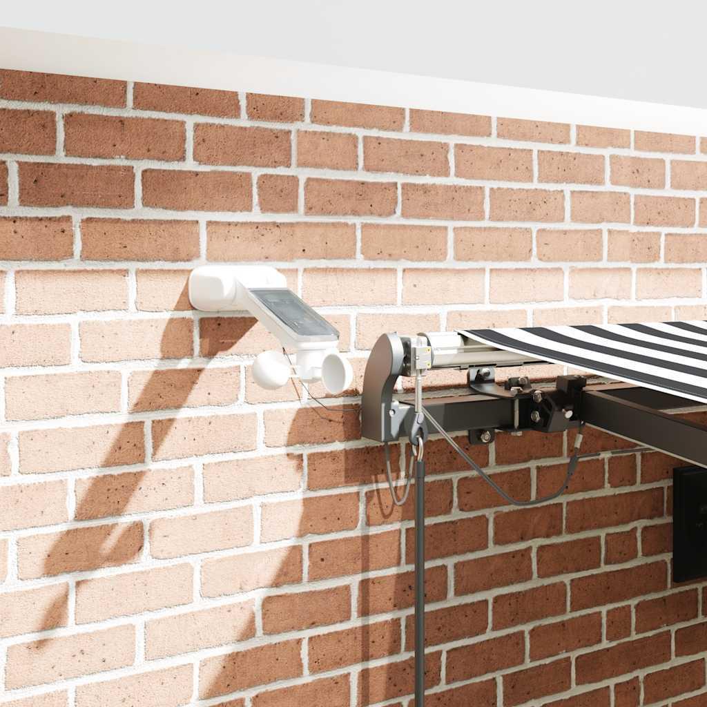 Toldo retráctil Gris claro y blanco. 400 x 300 cm Poliéster