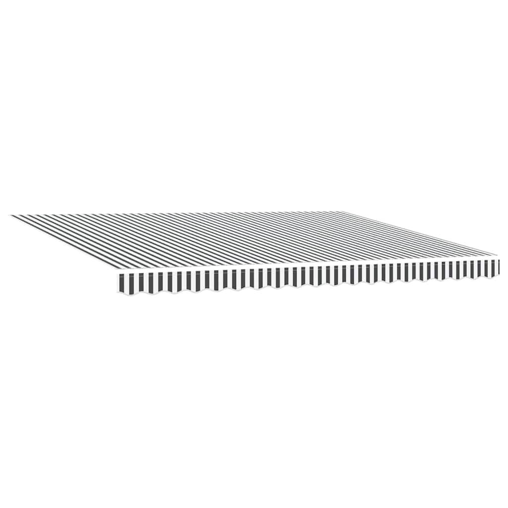 Toldo retráctil Gris claro y blanco. 400 x 300 cm Poliéster