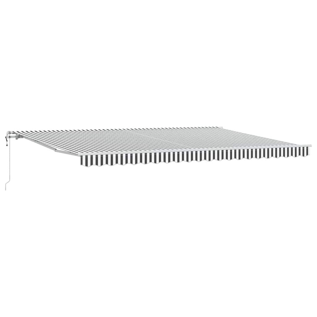 Toldo retráctil automático gris antracita y blanco 300x250 cm